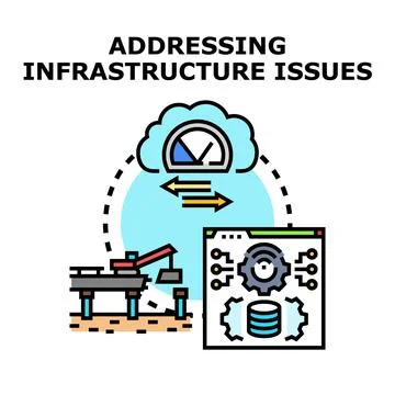 Addressing infrastructure issues vector concept illustration Stock Illustration