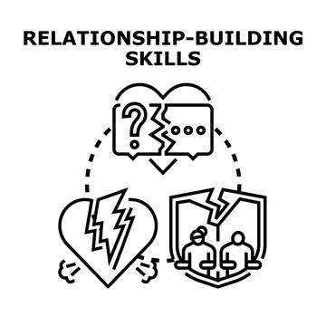 Addressing relationship problems and communication breakdowns Stock Illustration