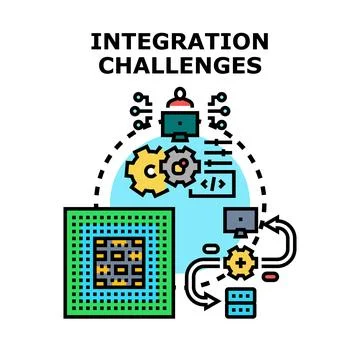 Addressing system integration challenges and developing it solutions 库存插图