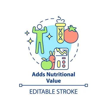 Adds nutritional value concept icon 스톡 일러스트