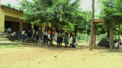 ADEISO SCHOOL: STUDENTS PLAYING Stock Footage 58069021