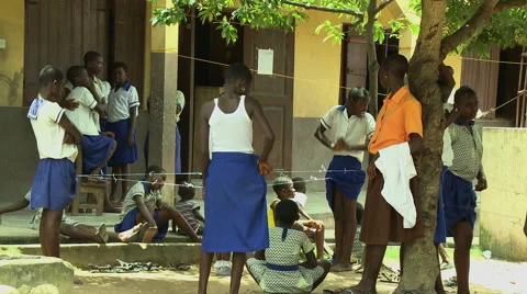 ADEISO SCHOOL: STUDENTS PLAYING (TIGHTER SHOT) Stock Footage 58068912