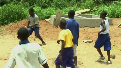ADEISO STUDENTS PLAY SOCCER Stock Footage 58069389