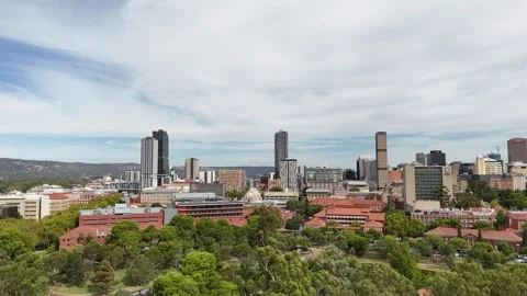 Adelaide City CBD, South Australia – 4K Aerial Drone Footage on 06 March 2025 Stock Footage 303738853