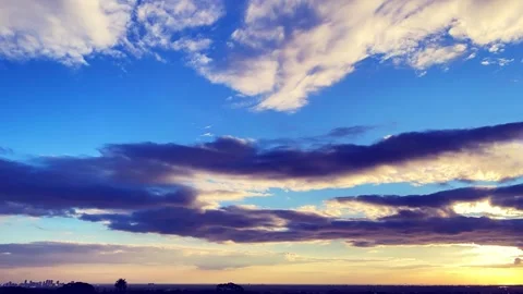 Adelaide City Golden Hour, Winter Dusk Sky, Glowing Sky Vídeo Stock 339164053