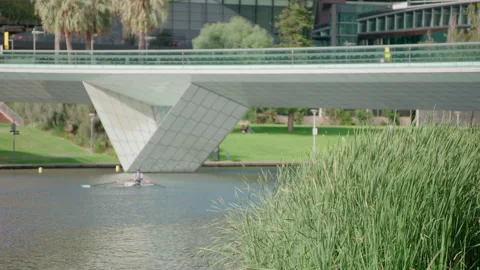 Adelaide footbridge scenic Stock Footage 201357597