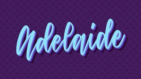 Adelaide Name Vector Colored Shadows Ilustração Stock