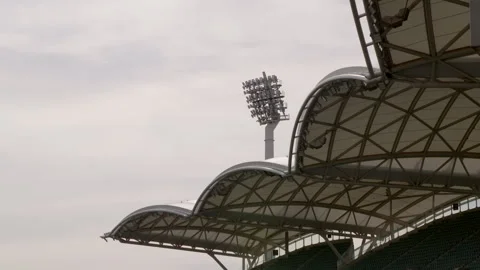 Adelaide oval zoom in to light tower Stock Footage 308845894