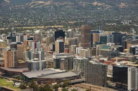 Adelaide skyline Stock Photos