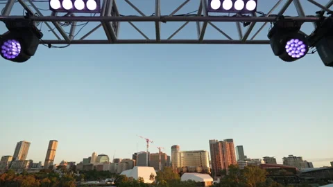 Adelaide skyline at sunset 4k Stock Footage 201250682