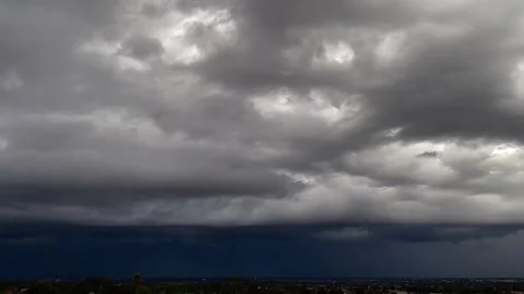 Adelaide Storm Front Over Ocean, Skyline Timelapse Vídeo Stock 339183179