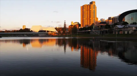 Adelaide at sunset Stock Footage 38520906