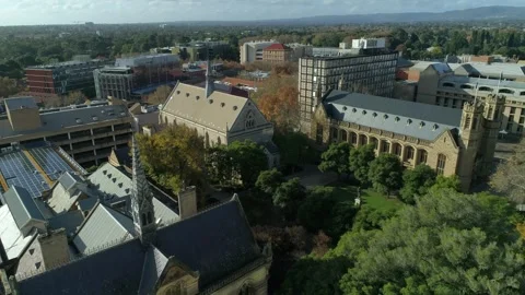 Adelaide University from above 4k Stock Footage 337221631