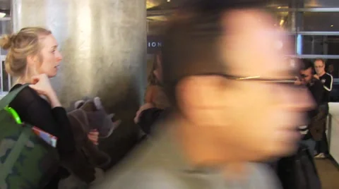 Adele &amp; her son at LAX Video stock 49844696