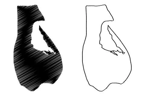 Adele island (Western Australia, Commonwealth of Australia, Indian Ocean) map Stock Illustration