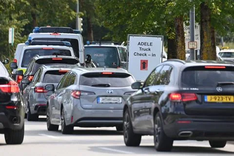  Adele in Muenchen - vor der 3. Show der Europa Konzerte am 09.08.2024 auf... Foto stock