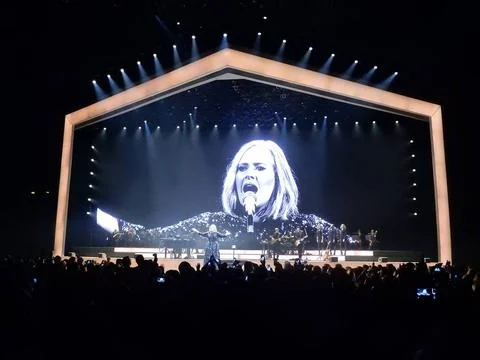  Adele performs at the SEE Arena in Belfast on 29 February, 2016 in Northe... Stock Photos