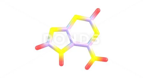 Adenine molecular structure isolated on white Illustration #167586996
