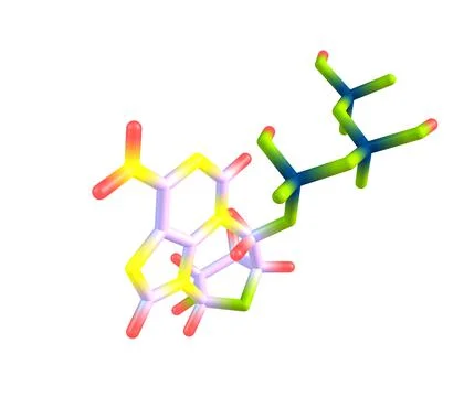 Adenosine triphosphate (ATP) molecule isolated on white Stock Illustration