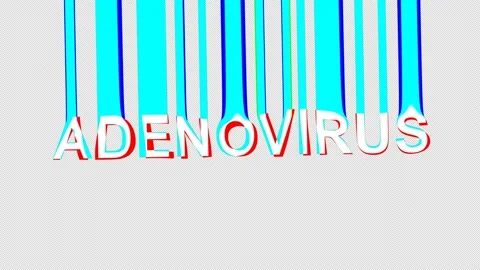 Adenovirus. Animated text. Stretching effect, glitch. 4K video, Alpha channel. Stock Footage 156776905