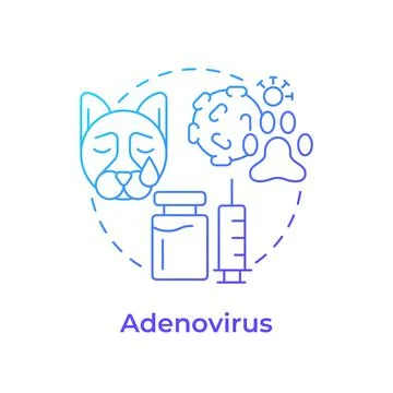 Adenovirus gradient outline concept icon Stock Illustration