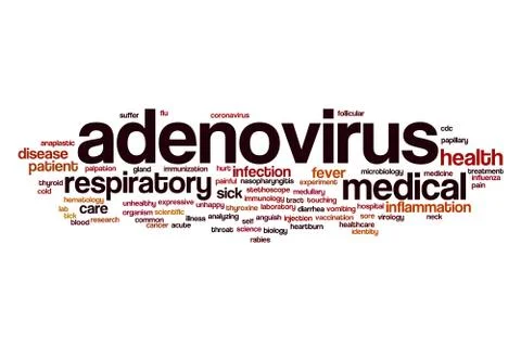 Adenovirus word cloud Stockillustratie