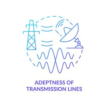 Adeptness of transmission lines blue gradient concept icon Stock-Illustration