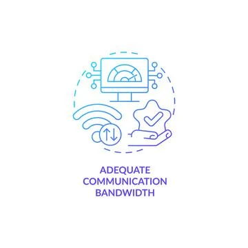 Adequate communication bandwidth blue gradient concept icon イラスト素材