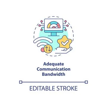Adequate communication bandwidth concept icon イラスト素材