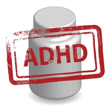 Adhd, attention deficit hyperactivity disorder Stock Illustration