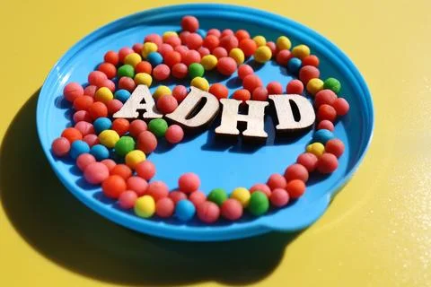 ADHD Image Video: Expressing the positive side of ADHD: creativity. Stock Photos