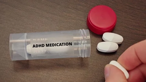 ADHD MEDICATION ADHD drug class for attention deficit hyperactivity disorder Stock Footage 343795957