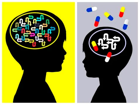 ADHD Treatment Concept Illustrazione stock