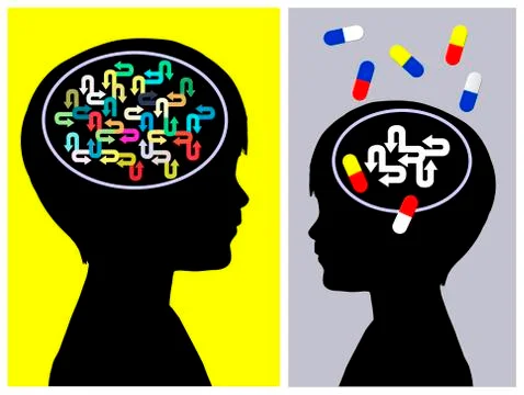 ADHD Treatment Concept Stock Illustration