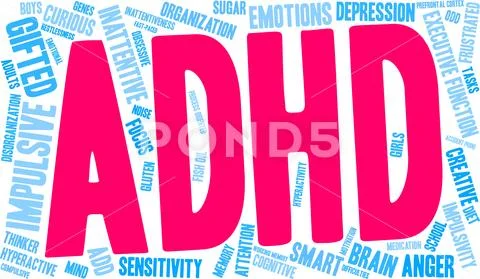 ADHD Word Cloud ~ Clip Art ~ Download Now #81832951