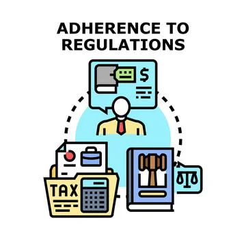 Adherence to regulations concept vector illustration Stock Illustration