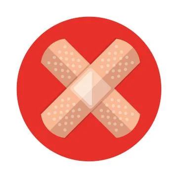 Adhesive cure bands in frame circular isolated icon イラスト素材
