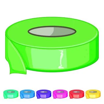 Adhesive electrical tape cartoon vector graphic Stock Illustration
