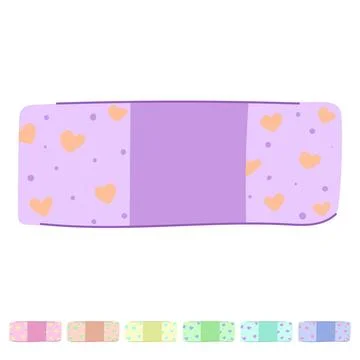 Adhesive kid plaster vector cartoon graphic Ilustración de archivo