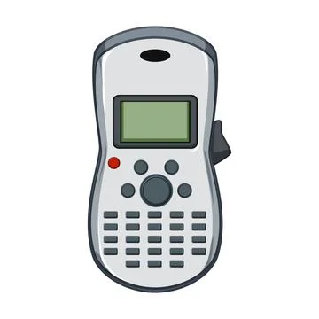 Adhesive label printer cartoon vector illustration Stock Illustration