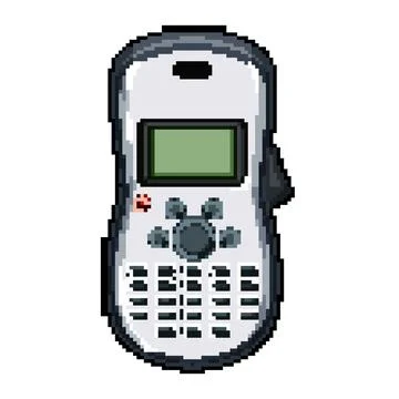 Adhesive label printer pixel art vector illustration Stock Illustration