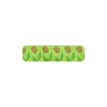 Adhesive medical plaster or patch with childish decor, realistic vector isolated Illustrazione stock