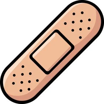 Adhesive Medical Plaster Patch Line Icon Stock Illustration