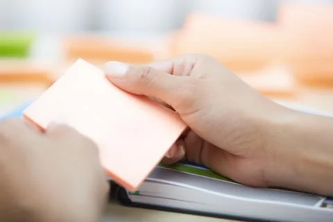 Adhesive note with emplty space Stock Photos