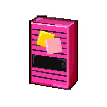 Adhesive note sticker pixel art vector illustration sign Stock Illustration