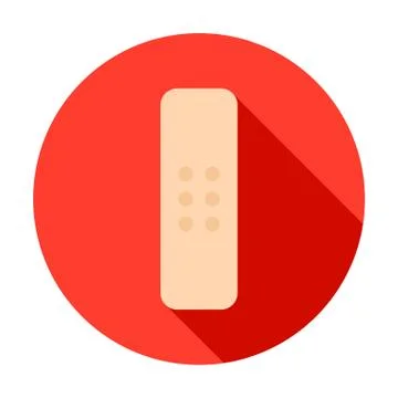Adhesive Plaster Circle Icon Stock Illustration