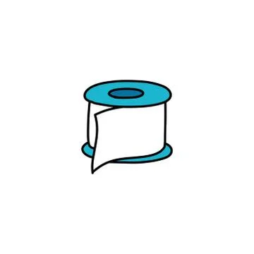 Adhesive plaster doodle icon, vector illustration Stock Illustration