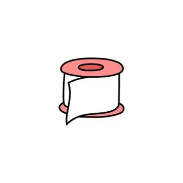 Adhesive plaster doodle icon, vector illustration Stock Illustration