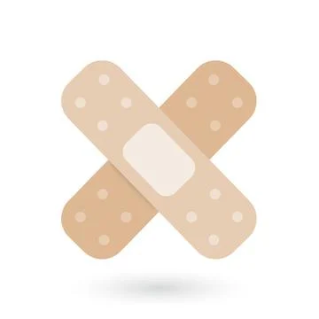 Adhesive plaster icon. Pharmacy plasters. Emergency. Hospital. Healthcare Stock Illustration