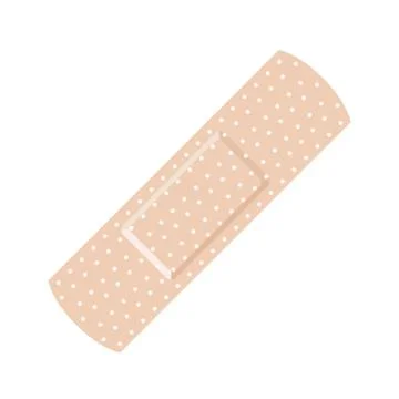 Adhesive plaster isolated on white background Stock Illustration